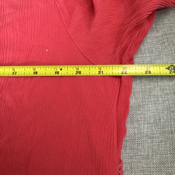 Torrid Women Midi Dress 3 Pink Crochet Bell Sleeve High Low Boho Comfy Casual - Picture 7 of 7